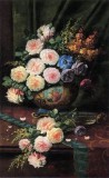 大芬村纯手绘油画 订做油画 古典花卉油画玫瑰和薰衣草