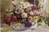 大芬村纯手绘油画 订做油画 古典花卉油画窗台上的 玫瑰