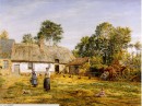欧洲乡村田园风景油画 高档手绘油画