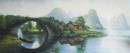 中国山水油画 写实油画 水乡风景油画