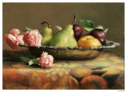 写实静物油画 高档手绘油画 餐厅油画 水果油画