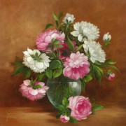 高贵美丽的玫瑰花油画 写实花卉油画