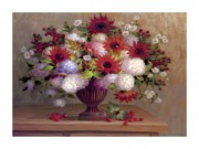 花瓶中的花 写实花卉油画 XSH045