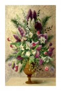 古典花瓶的花油画 GDH025