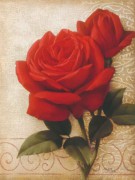 鲜红的玫瑰花油画 XSH114