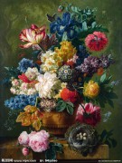 漂亮的古典花卉油画 GDH63