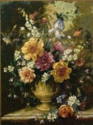 古典花瓶中的花 GDH056