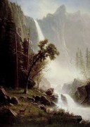 美国风景油画 阿尔伯特油画 手绘油画 高山流水GSLS002