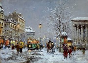 巴黎街景油画 雪景 大芬村油画 BLJJ0037