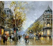 巴黎街景油画 店面景 BLJJ0103