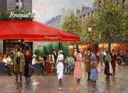 巴黎街景油画 餐厅油画 BLJJ0072