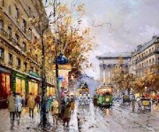 巴黎街景油画 印象风格 BLJJ0071