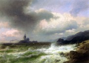 古典风景油画 大海 HL008