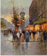 巴黎风情油画 街景油画 BLJJ0119