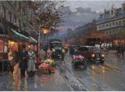 巴黎街景油画 大芬村油画 印象风景 BLJJ0125