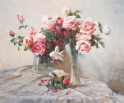 漂亮的花儿 装饰油画 印象玫瑰花