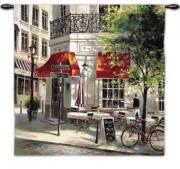 咖啡厅 巴黎街景油画 BLJJ0134