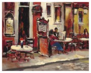 餐厅油画 巴黎街景油画 BLJJ0143