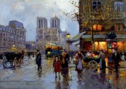 巴黎街景油画 BLJJ0186
