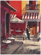 餐厅油画 巴黎街景油画 BLJJ0145