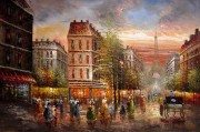 巴黎街景油画 BLJJ0158