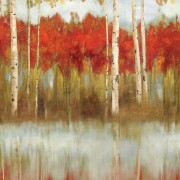 白桦树林油画 写实风景 办公室油画 BHL0026
