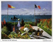 莫奈油画 Claude Monet 海边的花园