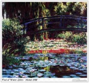 莫奈油画 印象荷兰花池 Claude Monet 0066