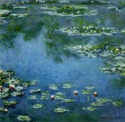 莫奈油画 印象荷兰花池 Claude Monet 0060