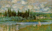莫奈油画 河边风景   Claude Monet098
