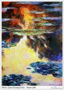 莫奈油画 印象荷兰花池 Claude Monet 0056