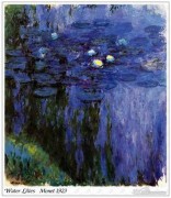 莫奈油画 印象荷兰花池 Claude Monet 0073