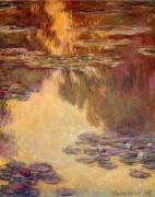 莫奈油画 印象荷兰花池 Claude Monet 0057