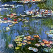 莫奈油画 印象荷兰花池 Claude Monet 0053