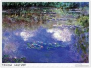 莫奈油画 印象荷兰花池 Claude Monet 0050