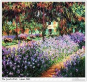 莫奈油画 Claude Monet 花园的路01