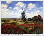 莫奈油画 Claude Monet 风车
