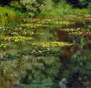 莫奈油画 印象荷兰花池 Claude Monet 0051