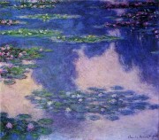 莫奈油画 印象荷兰花池 Claude Monet 0061