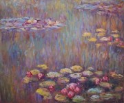 莫奈油画 荷花  Claude Monet088