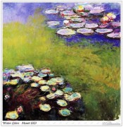 莫奈油画 印象荷兰花池 Claude Monet 0071