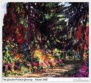 莫奈油画 Claude Monet 花园的路