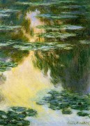 莫奈油画 印象荷兰花池 Claude Monet 0055