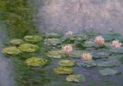 莫奈油画 荷花  Claude Monet085