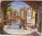 威尼斯风景油画 大芬村油画 DZH0103