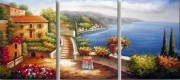 地中海风景油画 刀画油画 0053