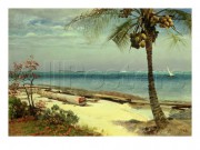 大海沙滩油画 沙滩 热带风情油画 DHST014