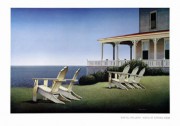 海边的别墅 手绘油画 DHST031