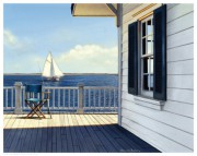 海边的别墅 手绘油画 DHST033