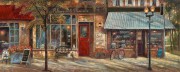 餐厅油画 城市街景油画 大芬村油画CSJG043